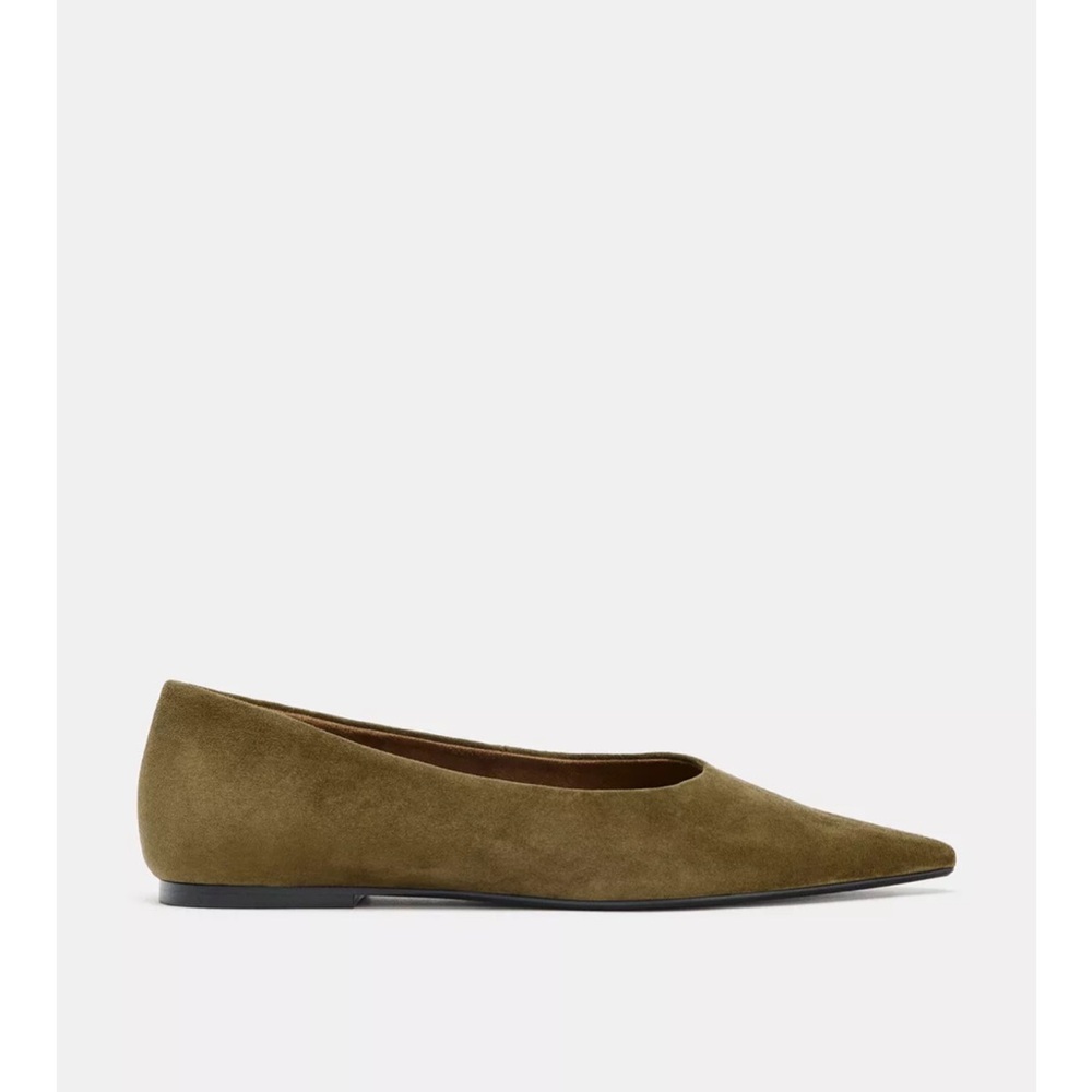 Zara Suede Ballet Flats - Picture 2 of 8